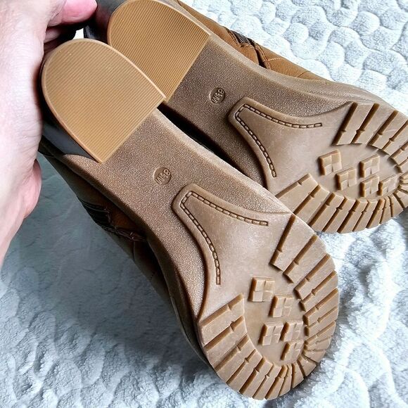 New G by Guess brown boots booties preppy western classy classic 8.5 - Picture 2 of 8